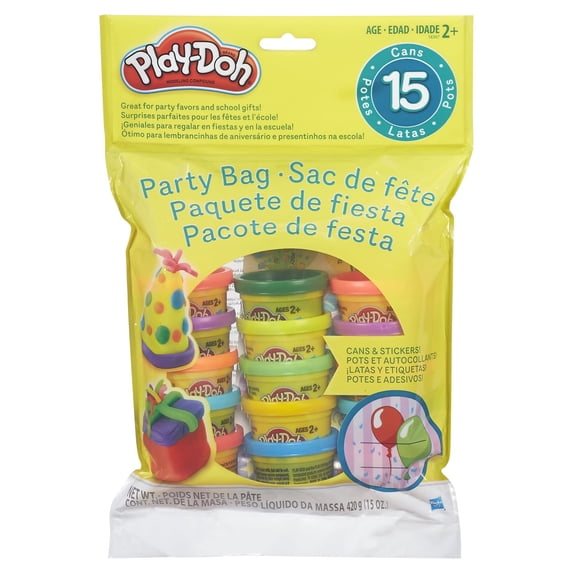 Play-Doh Party Bag, 15 Mini Play-Doh Cans for Kids Party Favors, 1 Ounce Each, Ages 2+