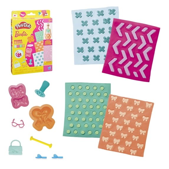 Play-Doh Barbie Pearls and Bows Accessory Pack, Kids Arts and Crafts for Ages 5+