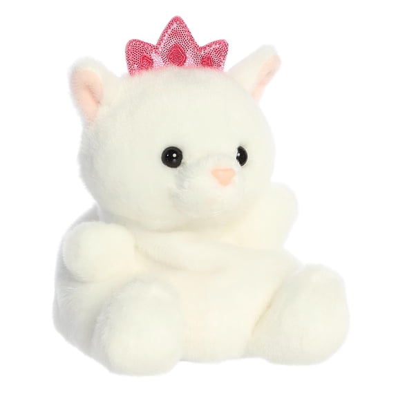 Aurora® Adorable Palm Pals™ Priscilla Princess Kitty™ Stuffed Animal - Fun Collectible Plush for Kids and Adult Collectors - Perfect for Decorating Rooms and Birthday Gifts - White 5 Inches
