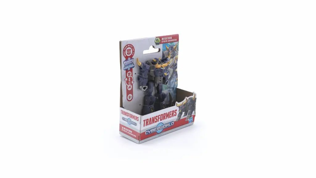 Transformers CYBERWORLD Megatron Cyber Changers 4-Inch Action Figure, Robot Toys Ages 6+