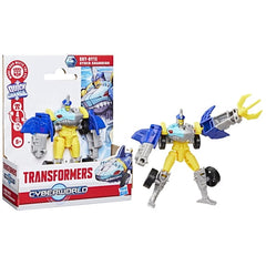 Transformers CYBERWORLD Sky-Byte Cyber Changers 4-Inch Action Figure, Robot Toys Ages 6+