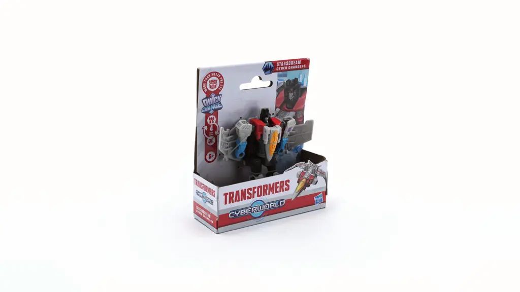 Transformers CYBERWORLD Starscream Cyber Changers 4-Inch Action Figure, Robot Toys Ages 6+