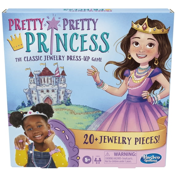 Pretty Pretty Princess Board Game, Classic Jewelry Dress-Up Games for Kids, Board Game, Ages 5+