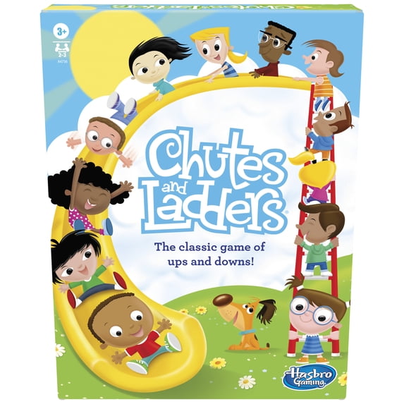 Hasbro Gaming Chutes and Ladders Board Game, Classic Preschool Game, Ages 3+