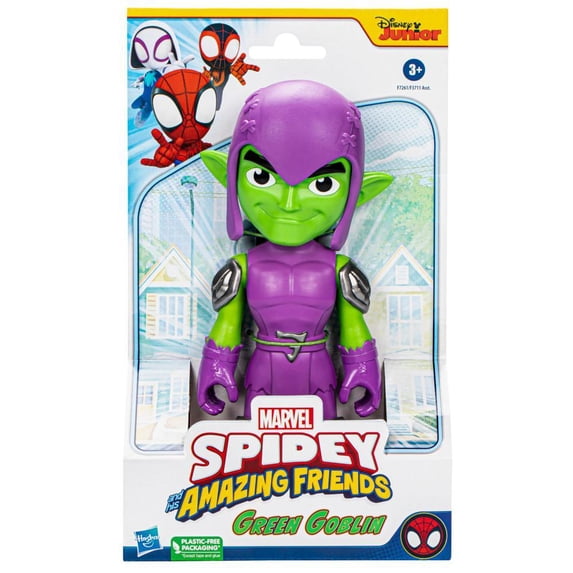 Marvel Spidey and His Amazing Friends Supersized Green Goblin Figure, 9-Inch Action Figure, Ages 3+