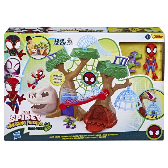 Spidey and HIS Amazing Friends Marvel Dino-Webs Treehouse Super Hero Playset