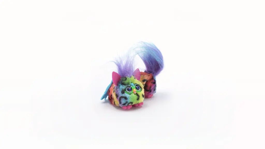 Furby DJ Furblets Rain-Bow-Kat Mini Electronic Plush Toy with Funny Stretchable Sound Effects