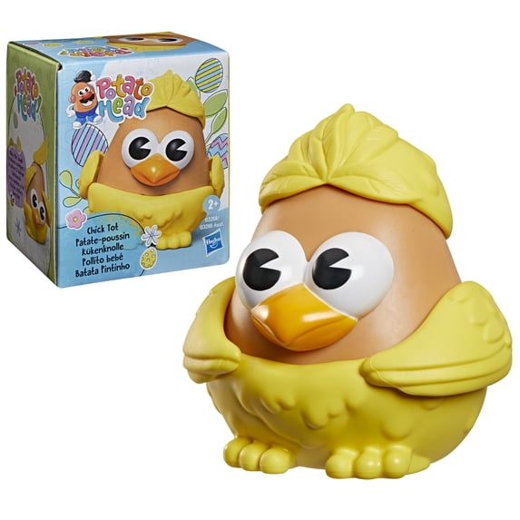 Potato Head Chick Tot with 7 Mix and Match Pieces, 3-Inch Potato Body with Chick Accessories