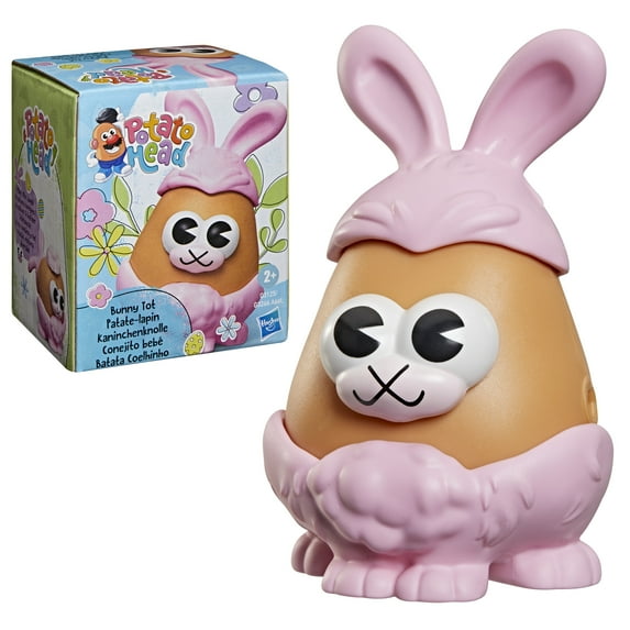 Potato Head Bunny Tot with 5 Mix and Match Pieces, 3-Inch Potato Body with Bunny Accessories