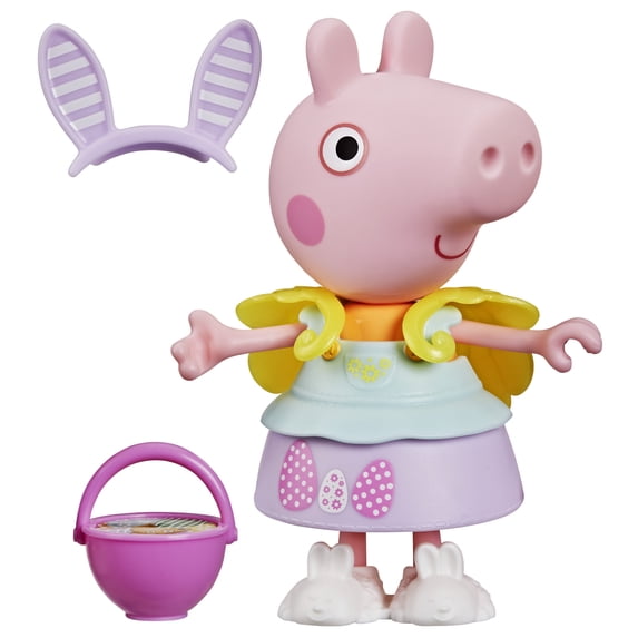 Peppa Pig Springtime Dress-Up Figure with 6 Easy-On Fashion Accessories, Preschool Toy Ages 3+