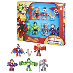Marvel Iron Man and his Awesome Friends Armored-Up Avengers Pack, Toy Playsets, Ages 3+