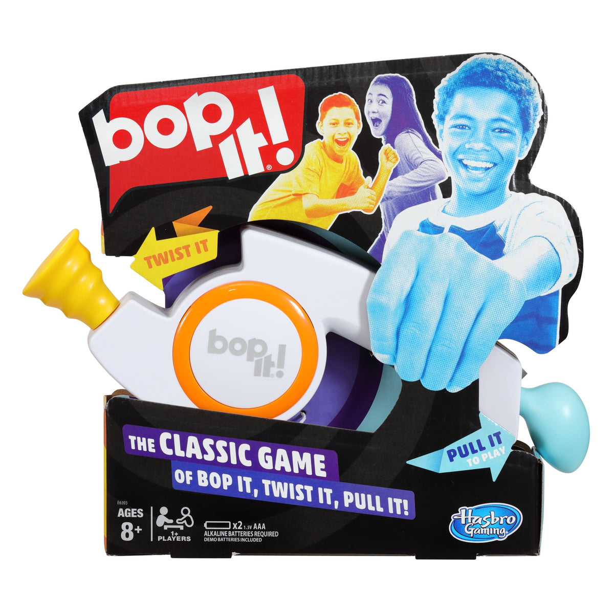Hasbro Gaming Bop It! Electronic Game, Solo & Pass-It Modes, 3 Volume Settings, Ages 8+