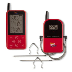 Maverick ET-733 Long Range Wireless Dual Probe BBQ Smoker Meat Thermometer Set - NEWEST VERSION With a Larger Display and added Features (Red)
