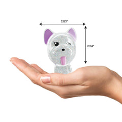 Taba Jelly Squishies Petey Puppy - FuFu Squeeze Figure with Custom Decorations - Stretchy Sticky Novelty Collectible with Reusable Storage Pouch