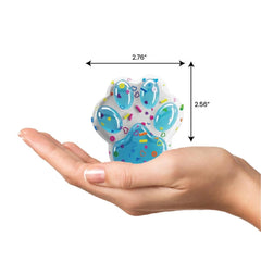 Taba Jelly Squishies Party Paw - FuFu Squeeze Figure with Custom Decorations - Stretchy Sticky Novelty Collectible with Reusable Storage Pouch