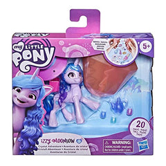 My Little Pony: A New Generation Movie Crystal Adventure Izzy Moonbow - 3-Inch Purple Pony Toy,Friendship Bracelet