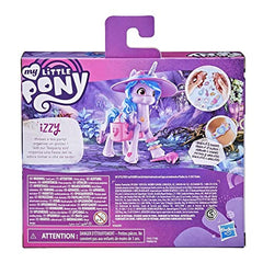 My Little Pony: A New Generation Movie Crystal Adventure Izzy Moonbow - 3-Inch Purple Pony Toy,Friendship Bracelet