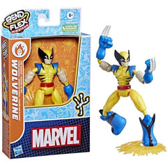 Avengers Marvel Bend and Flex Missions Wolverine Fire Mission Action Figure, 6-Inch-Scale Bendable Toy, Toys for Kids Ages 4 and Up
