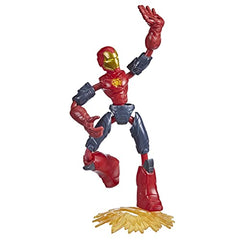 Marvel Avengers Bend and Flex Missions Iron Man Fire Mission Action Figure, 6-Inch-Scale Bendable Toy, Toys for Kids Ages 4 and Up