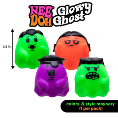 Schylling NeeDoh Halloween Combo – Glowy Ghost & Candy Swirl – Sensory Squish - Colors and Designs May Vary