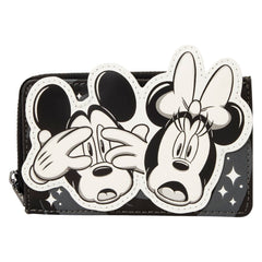 Loungefly Disney Mickey & Minnie Ghost Card Holder Zip Around Wallet