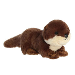 Aurora® Adorable Mini Flopsie™ River Otter Pup Stuffed Animal - Playful Ease - Timeless Companions - Brown 8 Inches