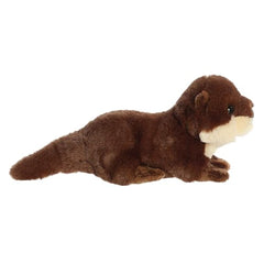 Aurora® Adorable Mini Flopsie™ River Otter Pup Stuffed Animal - Playful Ease - Timeless Companions - Brown 8 Inches