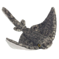 Aurora® Adorable Mini Flopsie™ Sting Ray Stuffed Animal - Mini Companions Ready for Playful Adventures - for Kids All Ages, Toddlers, Adults, and Families - Gray 10.8 Inches