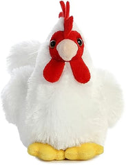 Aurora® Adorable Mini Flopsie™ Chicken Stuffed Animal - Mini Companions Ready for Playful Adventures - for Kids All Ages, Toddlers, Adults, and Families - White 5.5 Inches