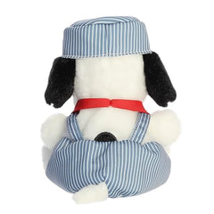 Aurora Peanuts Palm Pals 6" Train Engineer Snoopy Adorable Plush