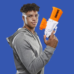 Nerf Fortnite SR Blaster, 4-Dart Hammer Action, with Scope and 8 Official Nerf Elite Darts