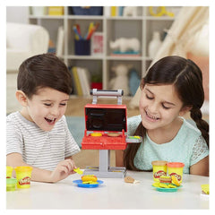 Play-Doh Kitchen Creations Grill 'n Stamp Playset Ages 3+ with 6 Compound Colors and 7 Barbecue Toy
