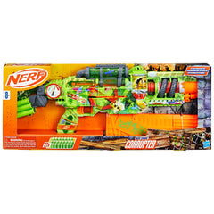 Nerf Zombie Corrupter Dart Blaster, 22 Nerf Elite Darts, 18 Dart Clip, Dart Storage, Ages 8+