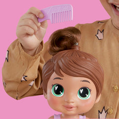 Baby Alive Shampoo Snuggle Sophia Sparkle Brown Hair 11 Inch Water Baby Doll Playset, Ages 3+
