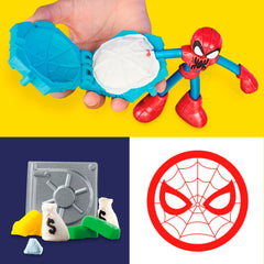 Play-Doh Marvel Spider-Man Launch & Slice Battle Playset with 2 Bendy Action Figures and 7