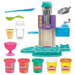Play-Doh Rainbow Swirl Ice Cream Playset with 7 Pretend Play Kitchen Accessories