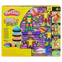 Play-Doh Teenage Mutant Ninja Turtles Cowabunga Creations Bendy 4-Inch Action Figures Set