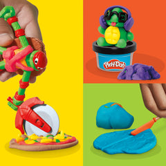 Play-Doh Teenage Mutant Ninja Turtles Cowabunga Creations Bendy 4-Inch Action Figures Set