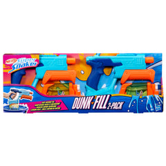 Nerf Super Soaker Dunk-Fill 2-Pack, 2 Water Blasters, Easy Instant Fill Tanks, Water Toys, Ages 6+