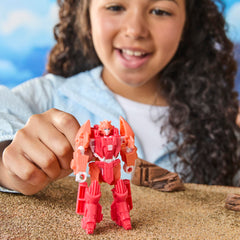 Transformers CYBERWORLD Elita-1 Cyber Changers 4-Inch Action Figure, Robot Toys Ages 6+