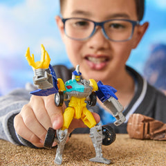 Transformers CYBERWORLD Sky-Byte Cyber Changers 4-Inch Action Figure, Robot Toys Ages 6+