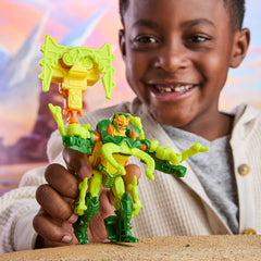 Transformers CYBERWORLD Chop Shop Armored Cyber Changers 4-Inch Action Figure, Robot Toys Ages 6+