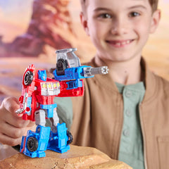 Transformers CYBERWORLD Optimus Prime Armored Cyber Changers 4-Inch Action Figure