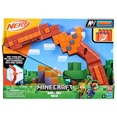 Nerf Minecraft Bow Dart Blaster, Pull-Back Priming, 8 N1 Darts For N1 Dart Blasters [G1120AS00]