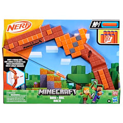 Nerf Minecraft Bow Dart Blaster, Pull-Back Priming, 8 N1 Darts For N1 Dart Blasters [G1120AS00]