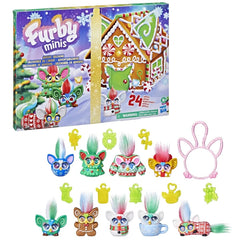 Furby Minis Advent Calendar Ages 6+, 24 Days of Surprise Holiday Toys with 1-Inch Figures