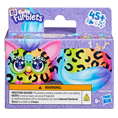 Furby DJ Furblets Rain-Bow-Kat Mini Electronic Plush Toy with Funny Stretchable Sound Effects