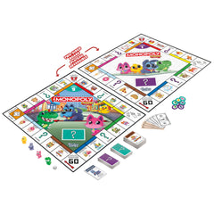 Monopoly Junior Board Game (2026 Edition), 2 Games in 1 for Younger Kids, 2-Sided Board, Ages 4+