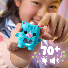Nano-MALS Pawtricia The Blue Kitty, Electronic Pet Cat, Interactive Fidget Toys Ages 5+