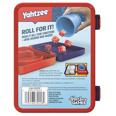 Hasbro Gaming Yahtzee Dice Game, with Collapsible Cup & Storage Case, Teens, Adults, Ages 8+